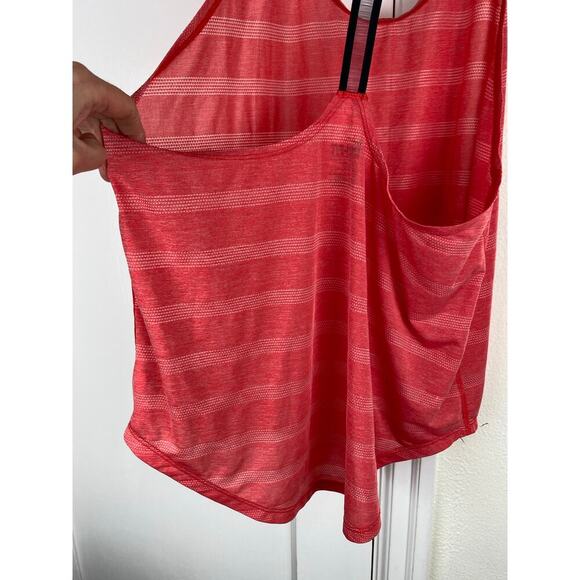 Nike Dri-Fit Women's M Orange Striped Lightweight Racerback Tank Top - Picture 5 of 9